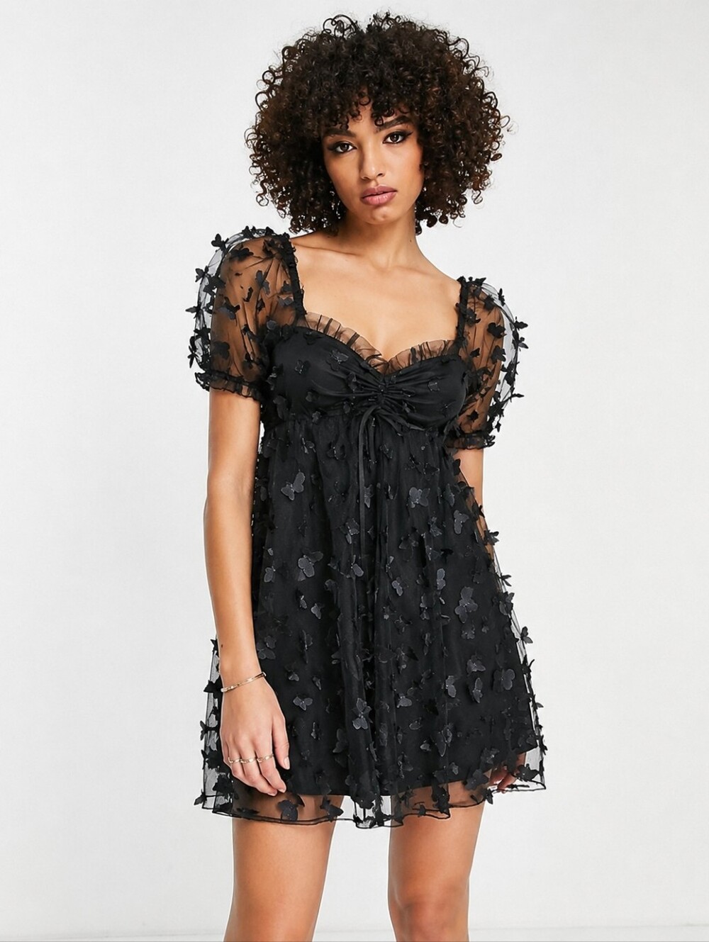 Whimsmical Thirty Thirty LA 3D Butterfly Sheer Mini Dress XS
